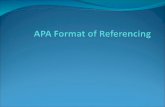 APA Format of Referencing