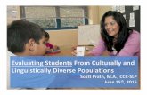 Evaluating Students From Culturally and Linguistically Diverse Populations: Determining difference from disorder