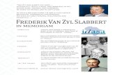 Frederik van Zyl Slabbert - in memoriam