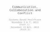 Communication collaboration conflict presentation for medical, dental and nursing students