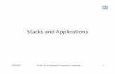 Stacks and Applications