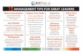 Management tips