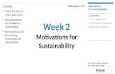 Week2  Motivations for Sustainability