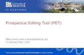 Prospectus Editing Tool (PET)