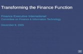 Transforming the Finance Function