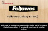 Fellowes Galaxy E Electric Plastic Comb Binding Machine
