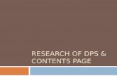 Research of DPS & contents page