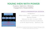 Young men with power speech presentation workshop level two