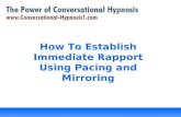 Conversational Hypnosis   Mirroring And Pacing To Build Rapport