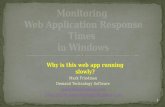 Monitoring web application response times, a new approach