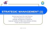 Overall View of Strategic Management-Mr.Muhammad Nazim Abd Rahman