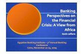 2009:Banking Perspectives on the Financial Crisis: A View from Africa