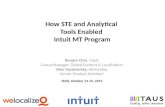 How STE and Analytical Tools Enabled Intuit MT Program Welocalize TAUS 2013