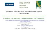Refugees, Food Security, and Resilience in Host Communities.