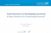 Social Business in developing countries - a new solution to eradicate poverty?
