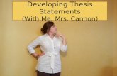 Fundamentals Writing and Lit Thesis Statement Presentation