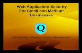 Web Application Security For Small and Medium Businesses