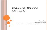 Sales of goods act 1930