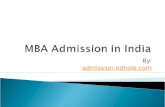 Mba admission in india
