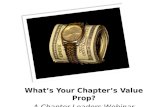 Build your Chapter's Value Proposition