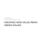 Creating New Value From Green Values