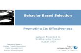 Behavior Based Selection Webinar