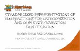 Standardized Representations of ELN Reactions for Categorization and Duplicate/Variation Identification