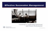 Effective Succession Management