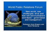 Anne Gregory´s and Ronel Rensburg´s presentation at WPRF2010