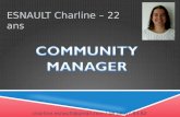 Curriculum vitae Charline ESNAULT Community Manager Débutante