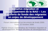Initiative migration et  développement de la BAD – Les transferts de fonds des migrants: un enjeu de développement