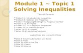 Module 1 solving inequalities notes