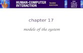 HCI 3e - Ch 17:  Models of the system