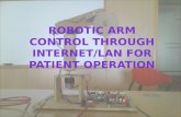 Robotic arm control through internet/Lan for patient operation