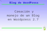 Creación de un Blog con Wordpress 2.7