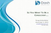 Career Strategies for Consulting