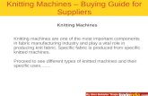 Knitting Machines – Buying Guide for Suppliers
