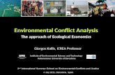 Environmental Conflict Analysis: the Ecological Economics Approach