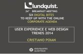 User Experience e Web Design Trends 2014 - Cristiano Poian