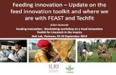 Feeding innovation – Update on the feed innovation toolkit and where we are with FEAST and Techfit