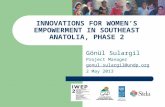 Innovation for Women's Empoerment in Southeast Anatolia, Phase 2