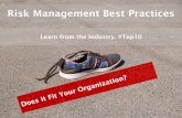 Risk management best practices 2013 examples
