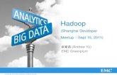 Hadoop for shanghai dev meetup
