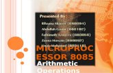 Arithmetic Operations in Microprocessor 8085
