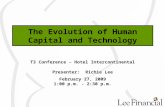 The Evolution of Human Capital and Technology - Richie Lee