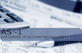 AS - 1 (Disclosure of Accounting Policies)