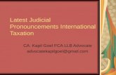 Latest Judicial Pronouncements International Taxation