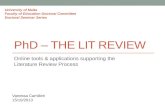 Online Tools & Application supporting the Literature Review Process