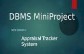 Dbms mini project on Appraisal tracker