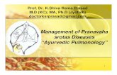 Management of Pranavaha srotas Diseases “Ayurvedic Pulmonology”